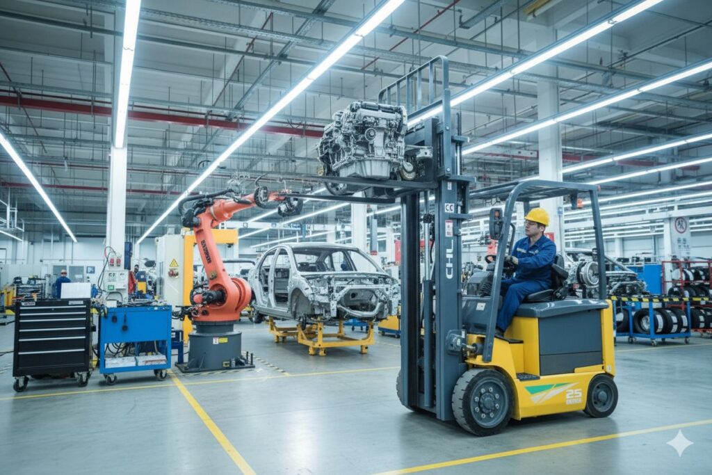 Montacargas en Industria Automotriz
